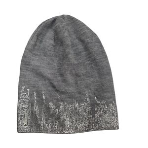 Soia & Kyo wool knit beanie with silver accent